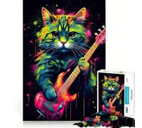 Rompecabezas Oscuros del Gato Ashera para Adultos, 1000 Piezas, estimula la Memoria, diversión Relajante, Corte Premium, Regalo Original 38x26cm