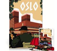 Rompecabezas Oslo de 1000 Piezas Mejora la concentración,relaja la Mente y es Divertido Corte Suave Regalo de cumpleaños (38x52cm)