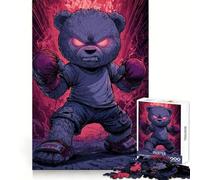Rompecabezas Oso Boxeador Enojado 1000 Piezas para Adolescentes Estimulación Cognitiva Ocio Lento Cierre Firme Regalo Navideño (38x26cm)