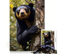 Rompecabezas Oso malayo trepa a un árbol para Adolescentes, 1000 Piezas, Actividad para ejercitar la Mente en casa, Bordes precisos, Regalo Festivo 38x52cm