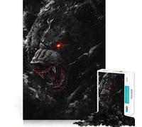 Rompecabezas Oso Negro Enojado 1000 Juego de Recuerdo Mental Alta Precisión Manualidad de Corte Desafío Mental Interactivo para el Hogar (38x52cm)