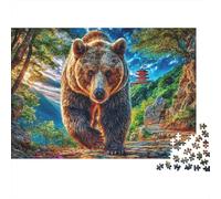 Rompecabezas Oso Pardo Europeo 1000 Piezas para Adultos Y Niños - DIY Puzzle Entretenimiento Creativo Y Desafío Relajante 70x50cm/1000pcs
