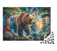 Rompecabezas Oso Pardo Europeo 1000 Piezas para Adultos Y Niños - DIY Puzzle Entretenimiento Creativo Y Desafío Relajante 70x50cm/1000pcs
