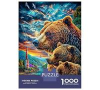 Rompecabezas Oso Pardo Europeo 1000 Piezas Puzzle - Juego Didáctico para Adultos Y Niños, 52x38cm/1000pcs