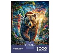 Rompecabezas Oso Pardo Europeo 1000 Piezas Puzzle para Adultos Y Niños - Juego Didáctico,Divertida Actividad para Toda La Familia 52x38cm/1000pcs