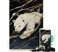 Rompecabezas Oso Polar abriéndose Paso para Adolescentes, 1000 Piezas, Wise Think Toy, diversión y Entretenimiento, decoración de Pared con diseño nítido (38x52cm)