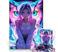 Rompecabezas Owl Guardian de 1000 Piezas para Adultos Juego Inteligente de Rompecabezas Divertido Montaje de imágenes Regalo de Temporada (38x26cm)