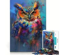 Rompecabezas Owl Magic de 1000 Piezas para Adultos, Juguete Inteligente para el hogar, decoración de Pared con Corte preciso (38x52cm)