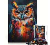 Rompecabezas Owl Magic de 1000 Piezas para Adultos Mejora la Memoria Divertido Bordes precisos Regalo de Temporada (38x26cm)