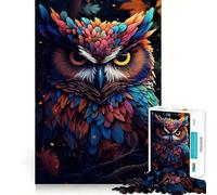 Rompecabezas Owl Magic de 1000 Piezas para Adultos Regalo Ideal para Mejorar la Memoria y Relajarse Corte Premium Sorpresa cálida (50x75cm)