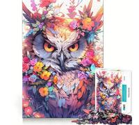 Rompecabezas Owl Sage de 1000 Piezas para Adultos, Juguete cognitivo para Fortalecer los Lazos afectivos, Ideal para armar y Crear un Rompecabezas Artículo de Santa Claus (38x26cm)