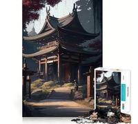 Rompecabezas Pagoda de Día, 1000 Piezas, Juguete para desarrollar la Mente, Juego Relajante, Pieza de colección de Arte de Corte preciso (38x26cm)