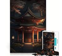 Rompecabezas Pagoda de Noche de 1000 Piezas para Adultos, Juguete para ejercitar la Mente, Tiempo Libre, diseño nítido, Regalo increíble (38x52cm)