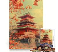 Rompecabezas Pagoda en Flor de 1000 Piezas para Adolescentes Desarrolla la Mente y Divierte a Toda la Familia Bordes precisos Regalo Memorable (50x75cm)