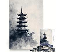 Rompecabezas Pagoda Reverie de 1000 Piezas para Adolescentes Juguete de lógica Clara, Ligero y Relajante Corte Perfecto Regalo conmovedor (50x75cm)