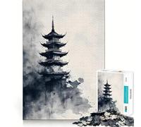 Rompecabezas Pagoda Reverie de 1000 Piezas para Adolescentes Juguete de lógica Clara, Ligero y Relajante Corte Perfecto Regalo conmovedor (50x75cm)