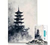 Rompecabezas Pagoda Reverie para Adolescentes, 1000 Piezas, para Fortalecer la Memoria, Momentos de Paz, Regalo clásico (38x26cm)
