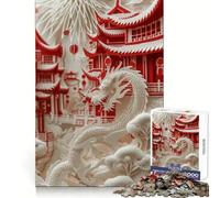 Rompecabezas Pagoda Serenity de 1000 Piezas Juguete para desarrollar la Mente Juego Relajante Piezas de colección de Arte con Corte de precisión (38x26cm)