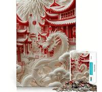 Rompecabezas Pagoda Serenity de 1000 Piezas Juguete para desarrollar la Mente Juego Relajante Piezas de colección de Arte con Corte de precisión (38x26cm)