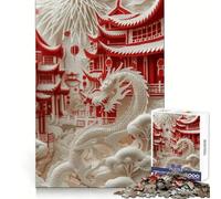 Rompecabezas Pagoda Serenity de 1000 Piezas para Adolescentes Juguete para estimular la lógica y aliviar la tensión Borde de Calidad Artículo de Santa Claus (38x52cm)