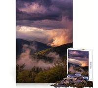 Rompecabezas Paisaje de montaña con Cielo tormentoso para Adolescentes, 1000 Piezas, para desarrollar la Memoria, Calma y relajación Diseño para armar Regalo clásico (38x26cm)