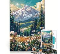 Rompecabezas Paisaje de Montaña Nevada para Adolescentes 1000 Piezas Juguete Lógico Claro Disfruta Corte Sorpresa de Cumpleaños (38x52cm)
