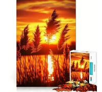 Rompecabezas Paisaje de Trigo 1000 Juego de Impulso Mental Cierre Seguro Sin Piezas Sueltas Desafío Mental Interactivo para el Hogar (38x26cm)