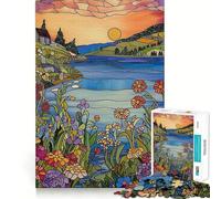Rompecabezas Paisaje de Verano de 1000 Piezas para Adolescentes, Juguete para Estimular la Lógica, Juego Relajante, Arte de Borde Premium, Coleccionable 38x52cm