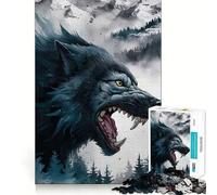 Rompecabezas Paisaje de Wolf Mountain,1000 Piezas,Juego de Habilidad Mental,Corte láser, Tiempo Tranquilo,Ejercicio Mental en casa (50x75cm)