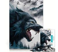 Rompecabezas Paisaje de Wolf Mountain 1000 Piezas Juego de Habilidades mentales Corte láser Tiempo de relajación Ejercicio Mental en casa (38x52cm)