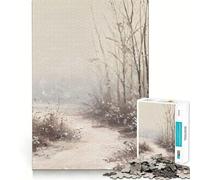 Rompecabezas Paisaje Invernal 1000 Juego de Recuerdo Mental Alta Precisión Manualidad Desafío Interactivo para el Cerebro en Casa (50x75cm)