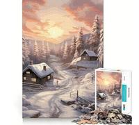 Rompecabezas Paisaje Invernal 1000 Recall Fun Play Tecnología Avanzada de Corte Láser Juguete de Entretenimiento para Interiores (38x26cm)