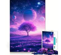Rompecabezas Paisaje Planeta Púrpura de 1000 Piezas para Adultos, Juguete para desafiar la Mente, Tiempo Libre, diseño nítido, Regalo increíble (38x52cm)