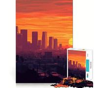 Rompecabezas Paisaje Urbano al Atardecer de 1000 Piezas para Adolescentes Ideal para Relajarse, desconectar y Disfrutar de una Obra de Arte nítida 38x52cm