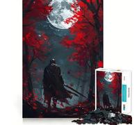 Rompecabezas Paladín Caballero Luna Llena para Adolescentes 1000 Piezas Mejora la Memoria Juego de Interior Montaje de Imágenes (38x52cm)