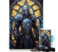 Rompecabezas Paladín de vitrales de 1000 Piezas para Adolescentes Juguete para desarrollar la Mente Diseño Divertido y Relajante armar (38x26cm)