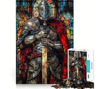 Rompecabezas Paladín Guerrero de 1000 Piezas para Adultos Mejora la Memoria Divertido Bordes precisos Regalo de Temporada (38x26cm)