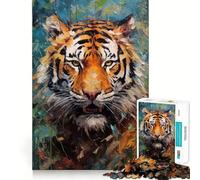Rompecabezas Paleta de Tigre de 1000 Piezas para Adultos, Regalos para Mejorar la Memoria y Relajarse Mentalmente, Corte Premium, Sorpresa Cálida (38x52cm)