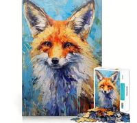 Rompecabezas Palette Fox Painting de 1000 Piezas para Adolescentes Remember Boost Serene Time Smooth Cut Elegant Gift (50x75cm)