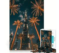 Rompecabezas Palm Oasis en Burj Khalifa para Adultos, 1000 Piezas, Juguete para ejercitar la Mente, Divertido y Relajante, Ideal para armar, Regalo navideño (38x26cm)