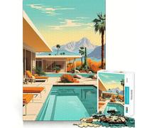 Rompecabezas Palm Springs de 1000 Piezas para Adolescentes, lógica Clara, Juguete Relajante, Corte Perfecto, Regalo sincero (50x75cm)