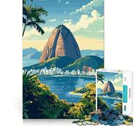Rompecabezas Pan de Azúcar, Río de Janeiro para Adultos, 1000 Piezas, Juguete de lógica Afilada, Divertido, de Corte preciso, Regalo Memorable 50x75cm