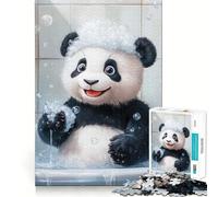 Rompecabezas Panda a la Hora del baño para Adolescentes, 1000 Piezas, para estimular la Memoria, Juego de Interior, Montaje de imágenes, Regalo navideño (38x26cm)