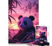 Rompecabezas Panda Aesthetic Sunset de 1000 Piezas para Adultos Regalos Divertidos y de Calidad (50x75cm)