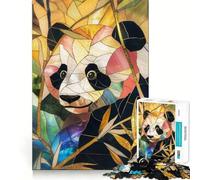 Rompecabezas Panda Animal Gold de 1000 Piezas para Adolescentes Juego de ingenio Juguete para el hogar Corte preciso (38x52cm)