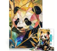Rompecabezas Panda Animal Gold de 1000 Piezas para Adultos, Juguete para ejercitar la Mente, Tiempo Libre, diseño nítido, Regalo increíble (50x75cm)