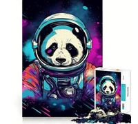 Rompecabezas Panda Astronauta de 1000 Piezas para Adultos, Juguete Inteligente para el hogar, decoración de Pared con Corte preciso (38x52cm)