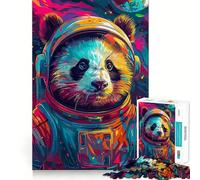 Rompecabezas Panda Astronauta Espacial de 1000 Piezas para Adolescentes Juguete para estimular la lógica y aliviar la tensión Borde de Calidad Artículo de Santa Claus (38x26cm)