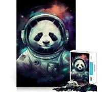 Rompecabezas Panda Astronauta Galaxia 1000 Piezas para Adolescentes Desarrollo Mental Diversión Familiar Bordes Exactos Regalo Memorable (38x26cm)