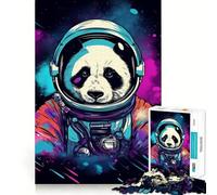 Rompecabezas Panda Astronauta para Adultos, 1000 Piezas, fortalece la Memoria, pasatiempo para el hogar, Bordes limpios, Regalo Elegante (38x26cm)